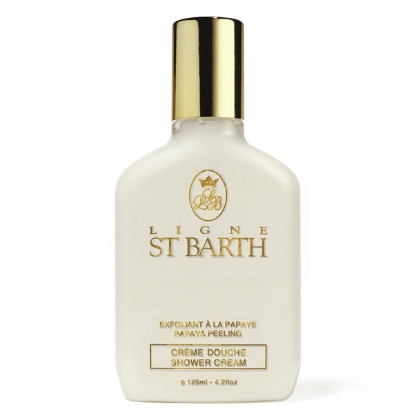 Ligne St Barth - Papaya Peeling Shower Cream elegante Flasche mit goldenem Verschluss und sanfter Peeling-Duschcreme für strahlende Haut