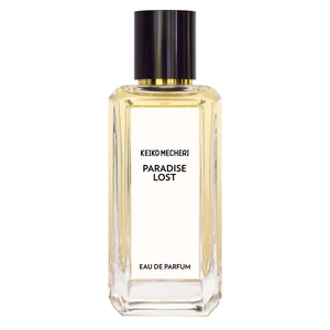 Keiko Mecheri - Paradise Lost Parfumflakon mit klarer, geradliniger Form und schwarzem Verschluss in zeitlos elegantem Stil