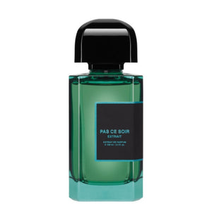 bdk Parfums - La Collection Parisienne - Pas ce Soir - Extrait de Parfum zeigt eleganten grünen Flakon mit schwarzem Deckel und schlichtem Etikett