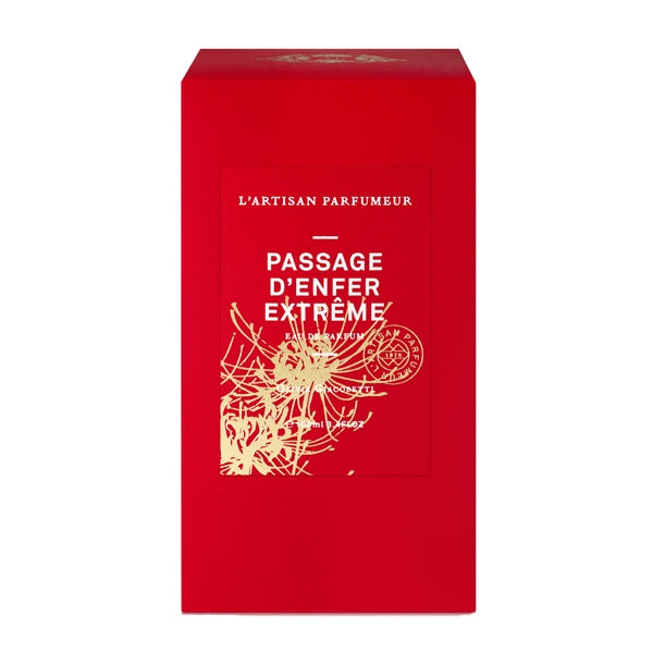 L'Artisan Parfumeur - La Collection - Passage d'Enfer Extrême leuchtend rotes Parfumkarton mit goldener Verzierung