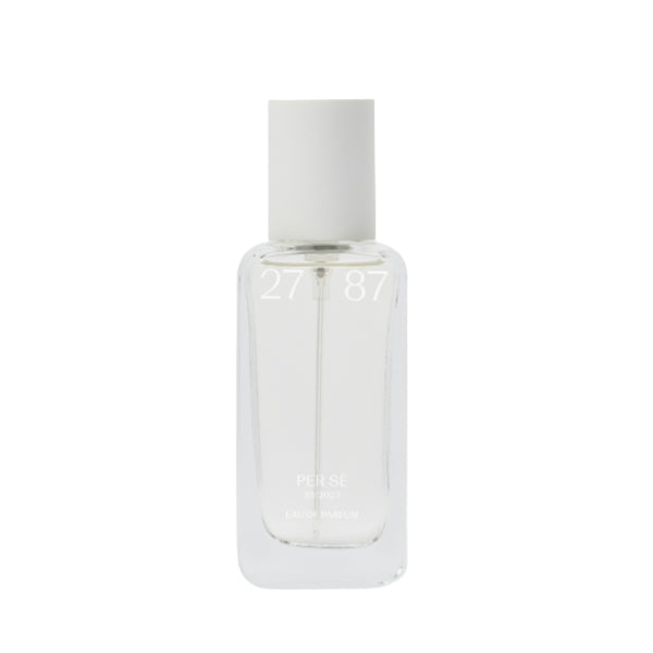 27 87 Perfumes - per se klarer Flakon mit minimalistischem weißen Verschluss und dezentem Schriftzug im modernen Stil