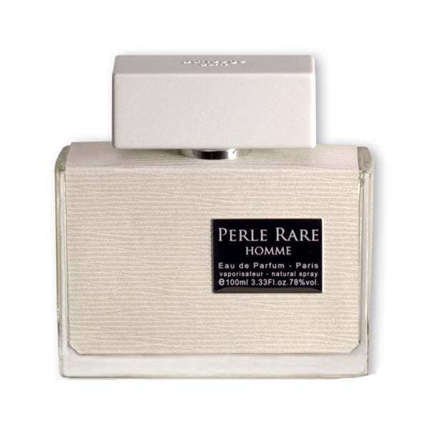 Panouge Paris - Perle Rare Homme - White Edition Parfumflakon mit weiß strukturiertem Gehäuse und rechteckigem Deckel
