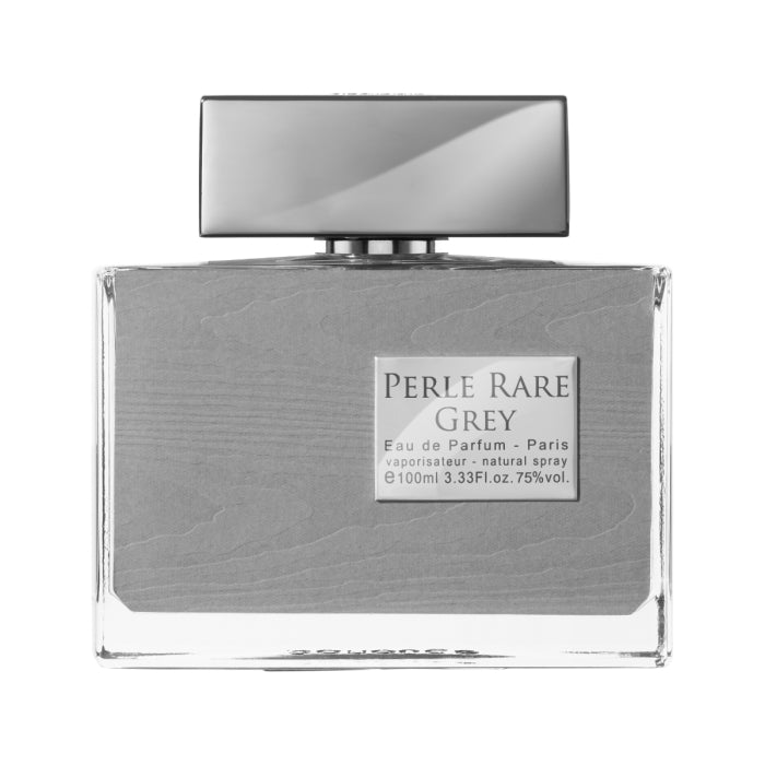 Panouge Paris - Perle Rare Grey Parfumflakon in klarem Glas mit grauem Rechteck und schlichtem Design