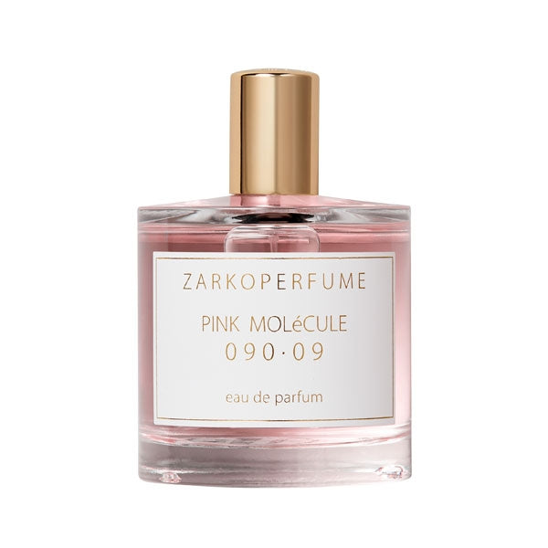 Zarkoperfume - PINK MOLéCULE 090•09 Parfumflakon mit zartrosa Flüssigkeit und goldenem Verschluss elegant designt