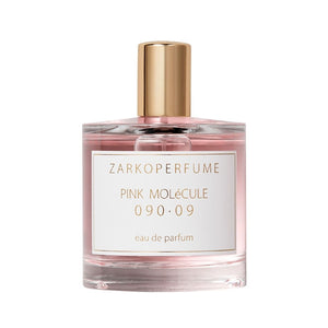 Zarkoperfume - PINK MOLéCULE 090•09 Parfumflakon mit zartrosa Flüssigkeit und goldenem Verschluss elegant designt