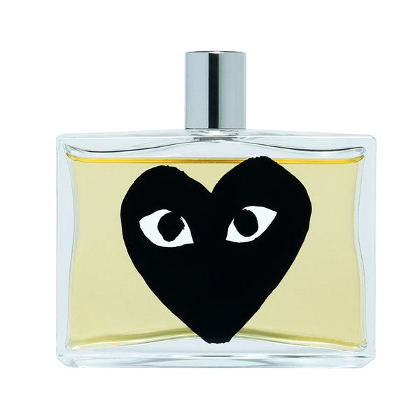 Comme des Garçons - Play Black Flakon mit schwarzem Herz und würzigem Duft in klarem Glasflakon mit silbernem Verschluss