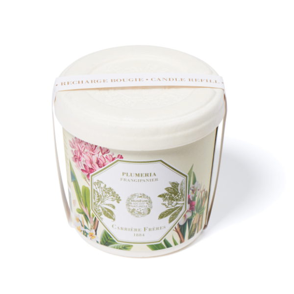 Carrière Frères - Plumeria - Frangipani - Duftkerze Refill mit botanischem Design und floral-exotischem Aroma