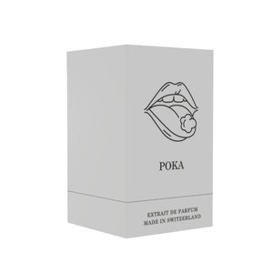 Pernoire - Odus Collection - Poka Verpackung in schlichtem Weiß mit stilisierter Lippenzeichnung und klarer Typografie