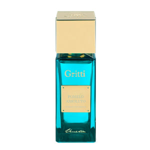 Gritti - Smaragd Collection - Pomelo Assoluto Flakon in leuchtendem Türkis mit goldfarbenem Verschluss und Schriftzug