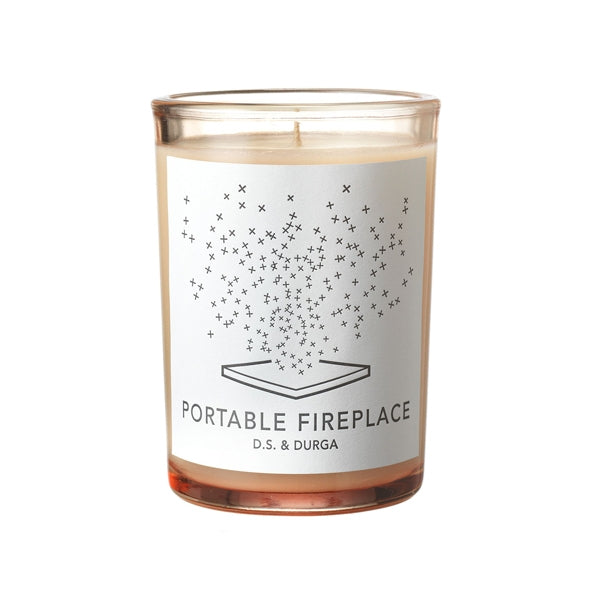 D.S. & Durga - Portable Fireplace - Duftkerze im klaren Glas mit schlichtem Design, erinnert an gemütlichen Kaminrauch