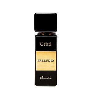 Gritti - Black Collection - Preludio Parfumflakon in tiefschwarzem Design mit goldenem Etikett und elegantem Verschluss