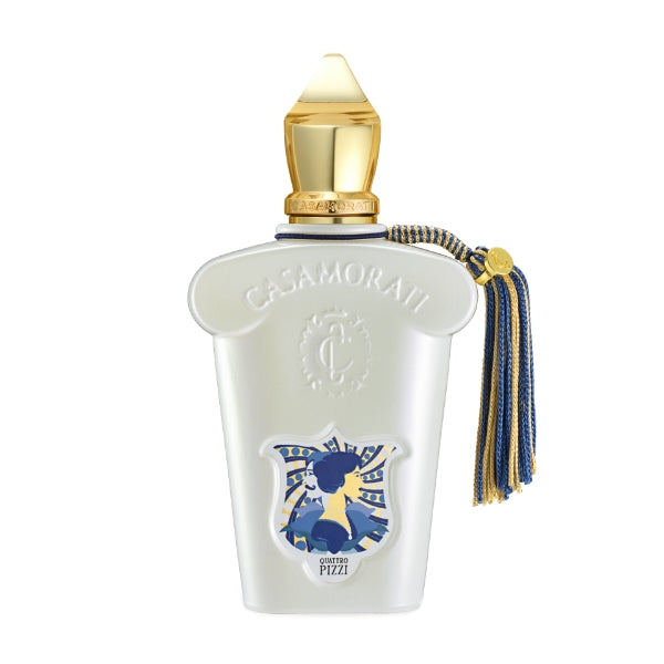 Xerjoff - Casamorati 1888 - Quattro Pizzi eleganter Parfümflakon mit goldfarbenem Verschluss und blau-goldenem Quastenanhänger