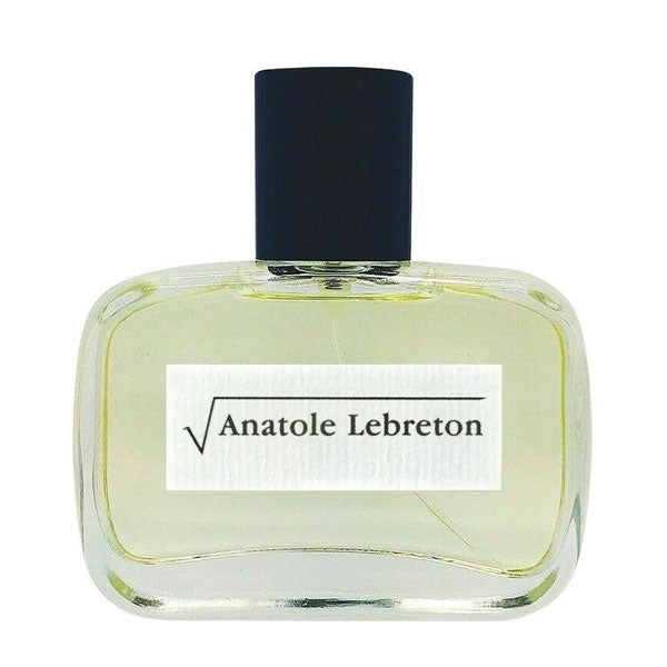 Anatole Lebreton - Racine Carrée Parfumflakon mit klarem Glas und schwarzem Verschluss auf weißem Hintergrund