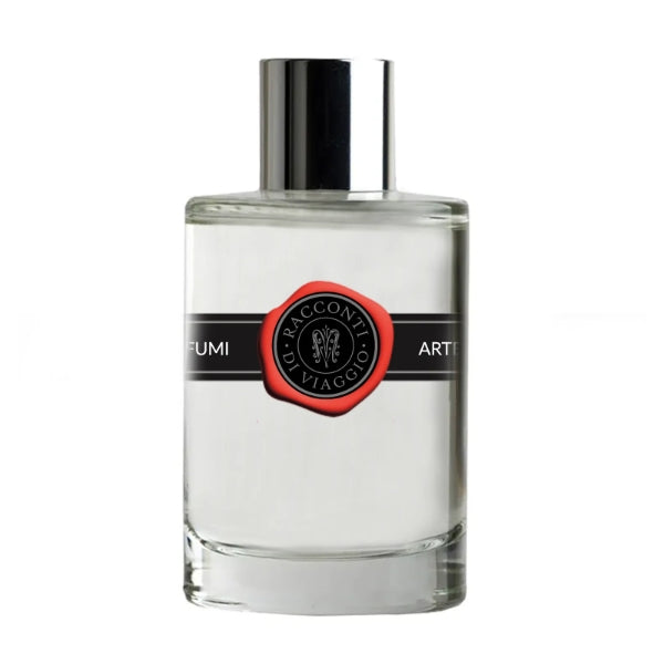 Arte Profumi - Artissima Collection - Racconti di Viaggio klarer Flakon mit schwarzem Band und rotem Siegel, silberner Verschluss