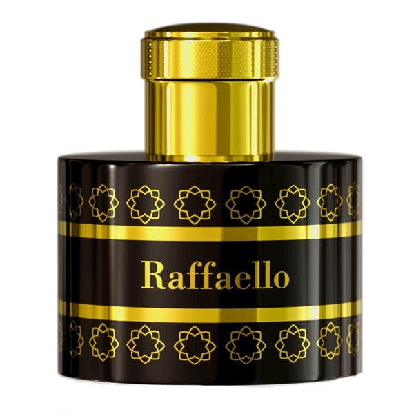 Pantheon Roma - Raffaello Parfumflakon in schwarzem Glas mit goldfarbener Verzierung und edlem Verschluss