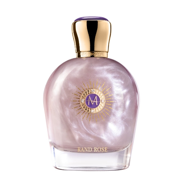 Moresque Parfum - Art of Blend - Rand Rose perlender Flakon in sanftem Rosa mit goldfarbenem Verschluss und edlem Emblem