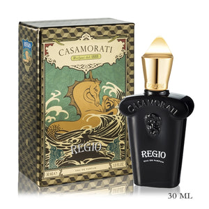 Xerjoff - Casamorati 1888 - Regio schwarzer Flakon mit goldenem Verschluss und kunstvoll dekorierter Verpackung
