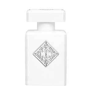 Initio - Hedonist Collection - Rehab Parfumflakon in elegantem weißem Design mit reliefartigem Muster auf der Flasche