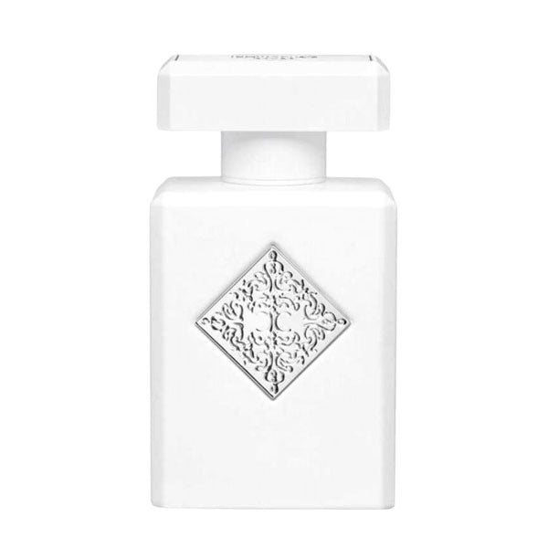 Initio - Hedonist Collection - Rehab Parfumflakon in elegantem weißem Design mit reliefartigem Muster auf der Flasche