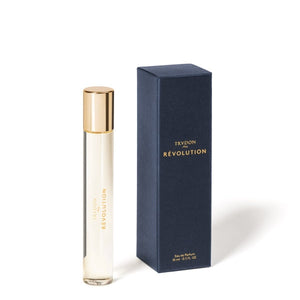 Trudon - Révolution Parfum mit goldfarbenem Verschluss und dunkelblauer Verpackung auf weißem Hintergrund