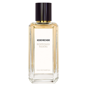 Keiko Mecheri - Roppongi Riders Parfumflakon mit klaren Linien und elegantem schwarzen Verschluss in schlichtem Design
