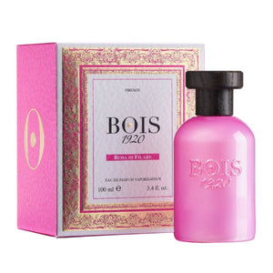 Bois 1920 - La Voluttuose - Kimono Rose aka Rosa di Filare pinker Flakon mit schwarzem Holzverschluss und dekorativer Verpackung