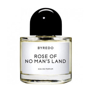 Byredo - Rose of No Man's Land Parfümflakon mit rundem schwarzem Verschluss und schlichtem Etikett auf hellem Hintergrund