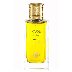 Perris Monte Carlo - Rose de Taif - Extrait de Parfum mit goldenem Verschluss und klarem Glasflakon gefüllt mit gelbem Duftöl