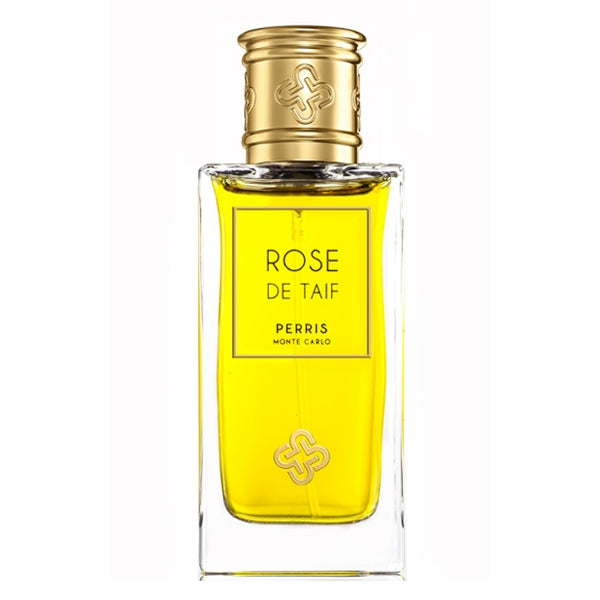 Perris Monte Carlo - Rose de Taif - Extrait de Parfum mit goldenem Verschluss und klarem Glasflakon gefüllt mit gelbem Duftöl