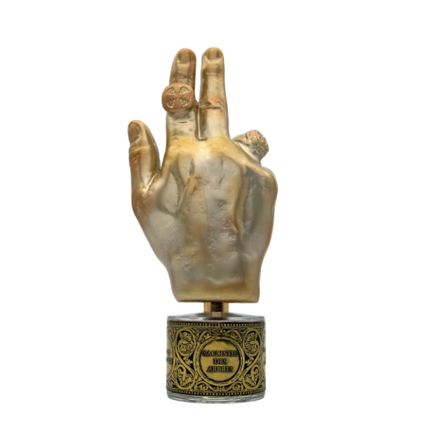 Filippo Sorcinelli - Memento - Sacristie Des Arbres goldene Hand mit verziertem Sockel und detailliertem Siegelring