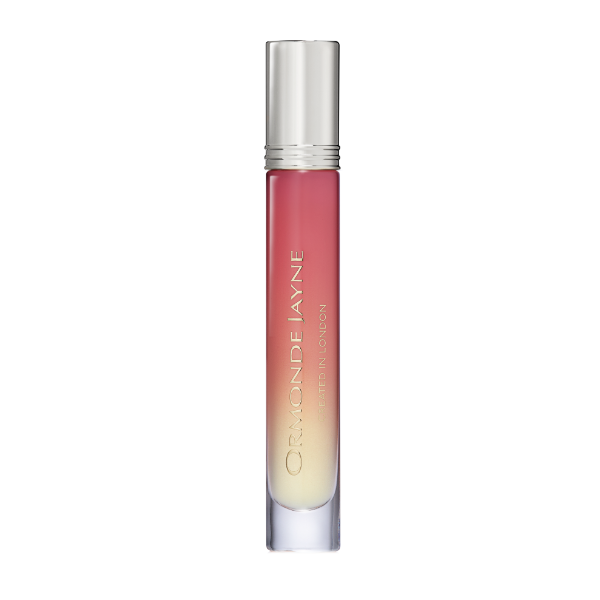 Ormonde Jayne - Sakura Duftroller mit sanftem Farbverlauf von Creme zu Rosé und silberfarbenem Verschluss