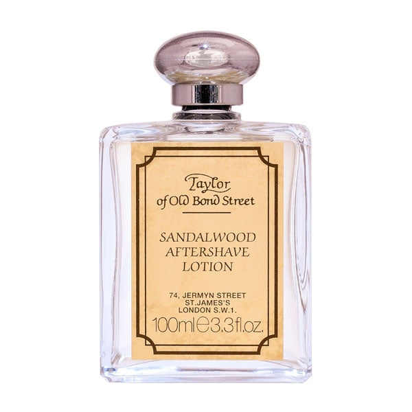 Taylor of Old Bond Street - Luxury Sandalwood Aftershave Lotion mit frischer Zitrusnote und klassischem Sandelholzduft in elegantem Flakon