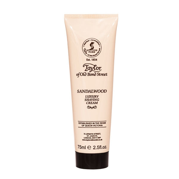 Taylor of Old Bond Street - Sandalwood Luxury Shaving Cream - Tube mit cremigem, sanftem Schaum und klassischem Fougèreduft