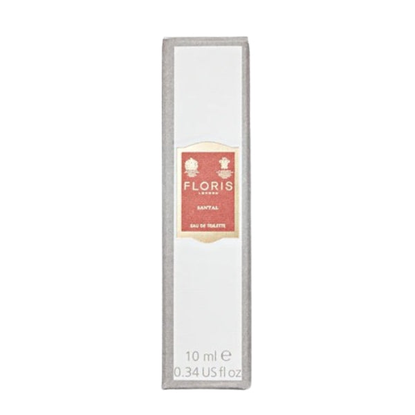 Floris - Santal elegante weiße Verpackung mit rotem Etikett und goldenen Details in schmalem Design