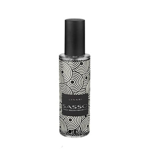 LINARI - Graphic Line - Sasso - Raumspray mit stilvollem Schwarz-Weiß-Muster und frischen Zitrus- und Orangenblütennoten