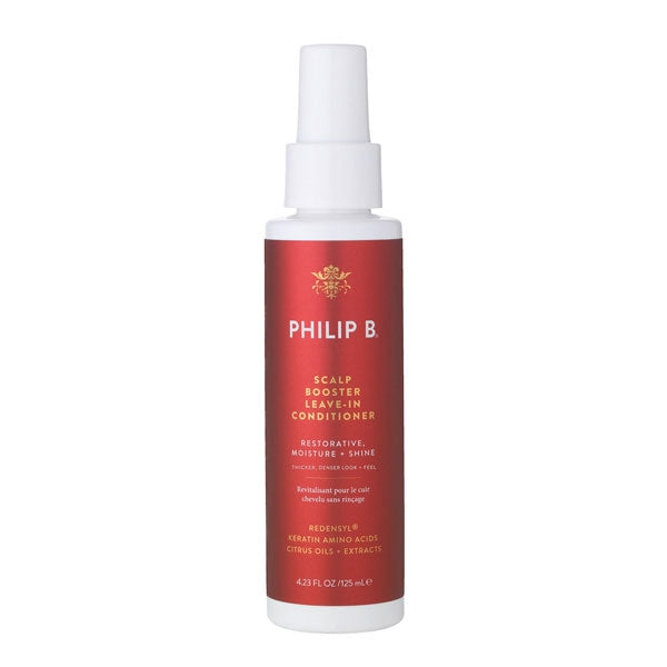 Philip B - Scalp Booster Leave-In Conditioner in rotem Pumpspender zur Pflege und Förderung kräftigen Haarwachstums