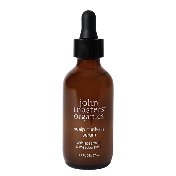 John Masters Organics - Scalp Purifying Serum with Spearmint & Meadowsweet im braunen Glasflakon mit Pipette für Kopfhautpflege