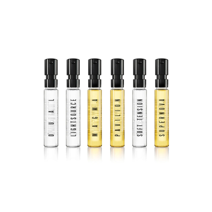 Andrea Maack Parfums - Selection NO. 2 mit sechs Duftproben in klaren und bernsteinfarbenen Sprühfläschchen