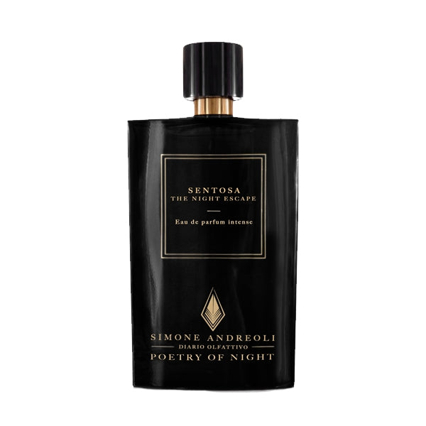 Simone Andreoli - Sentosa the night escape in eleganter schwarzer Flasche mit goldener Schrift und schlichter Formgebung