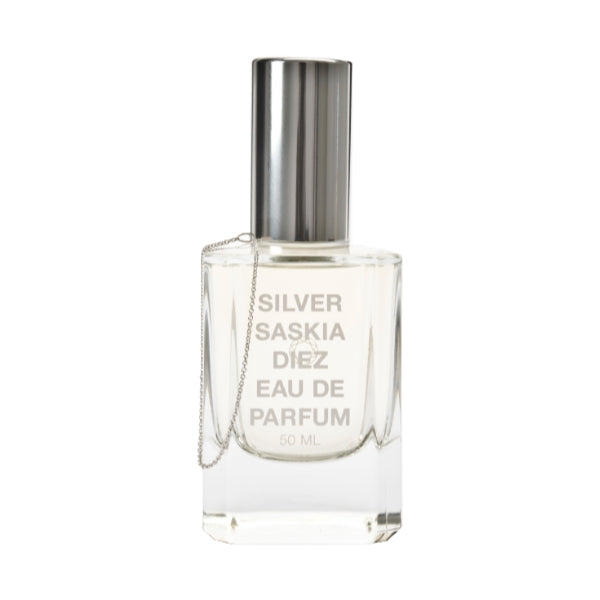 Saskia Diez - Silver Parfumflakon mit klarem Glas und silbernem Verschluss, elegant und modern gestaltet