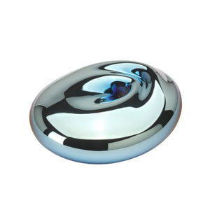 Pigmentarium - Holder - Blue Wave Porzellanhalter mit glänzendem blauem Farbton und organischer, wellenförmiger Gestaltung