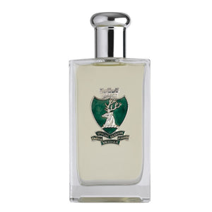Castle Forbes - Special Reserve - Vetiver klarer Glasflakon mit silbernem Verschluss und grünem Emblem vor weißem Hintergrund