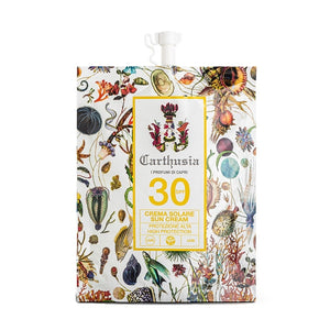 Carthusia - A'MMARE Collection - Sonnenpflege SPF 30 in umweltfreundlicher Nachfüllpackung mit dekorativem Meeresdesign