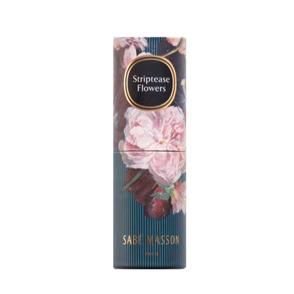 Sabé Masson - Striptease Flowers - Solid Soft Perfume in edler blumiger Verpackung mit dunklem Streifendekor