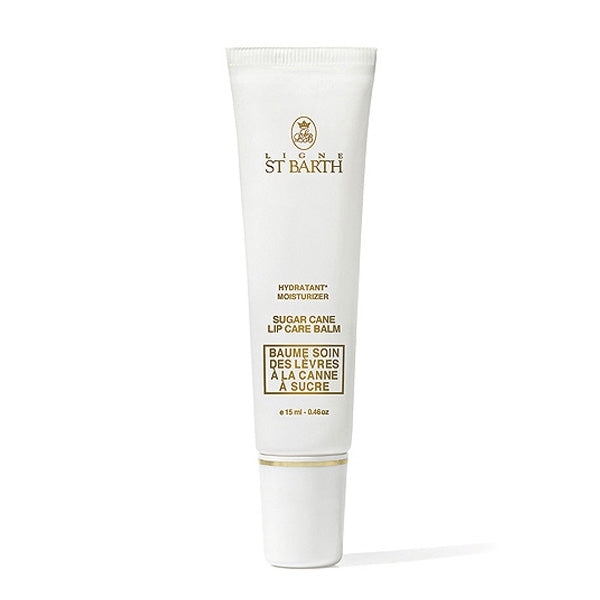 Ligne St Barth - Lip Care Balm with Sugar Cane in weißer Tube mit goldfarbenem Schriftzug für pflegende Lippenkur