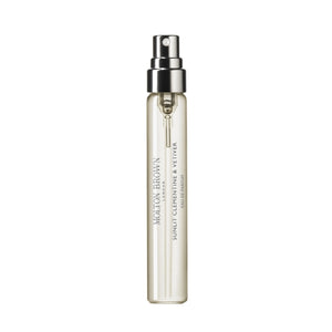 Molton Brown - Sunlit Clementine & Vetiver - Eau de Parfum schlanker Sprühflakon mit klarem Design und silberfarbener Kappe