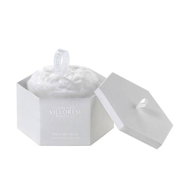 Lorenzo Villoresi - Teint de Neige - Scented Body Powder in edler Verpackung mit weichem Duftpuder für samtige Haut