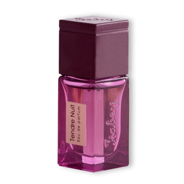 Isabey - Tendre Nuit - Travelsize Parfum in violettem Flakon mit dunkelrotem Deckel und aufgedrucktem Schriftzug