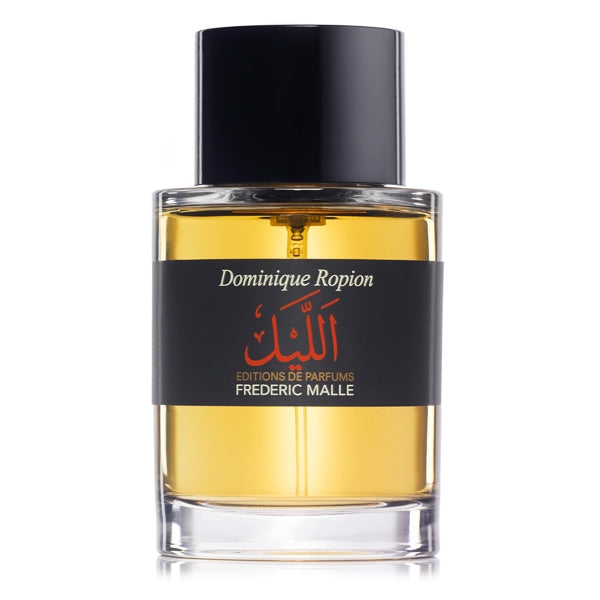 Frédéric Malle - The Night edler Parfumflakon mit schwarzem Etikett und goldfarbenem Duft im minimalistischen Design