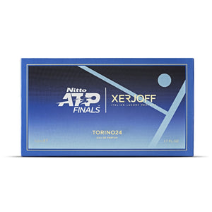 Xerjoff - Join The Club - Torino 24 Geschenkbox in Blau mit ATP Finals und elegantem Schriftzug auf Hintergrund